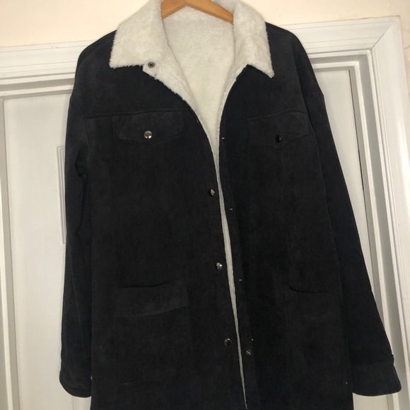 Corduroy Teddy Lined Coat - Picture 2 of 3